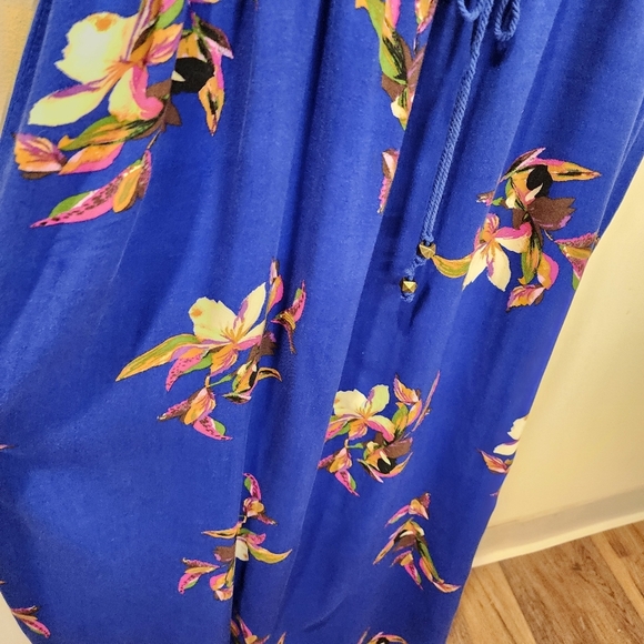 A New Day Floral Blue Sleeveless Casual Maxi Dress Size L - Picture 7 of 16